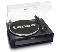Lenco LS-430 -Tocadiscos Bluetooth - altavoces integrados 40 vatios RMS - transmisión por correa - control de tono - preamplificador - salida RCA y entrada AUX - 3,5 mm - negro