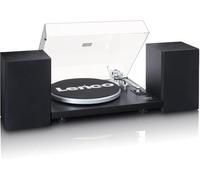 Lenco LS-500 - Giradiscos Hi-Fi con Bluetooth - con Altavoces externos 2 x 30 W RMS - Transmisión por Correa - Preamplificador - Carcasa MDF - Negro