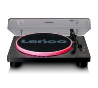 Lenco LS-50LED - Tocadiscos con Altavoz - Tocadiscos LED - USB - Transmisión por Correa - Preamplificador - 33, 45 y 78 RPM - Parada automática - Vinilo a MP3 - Negro