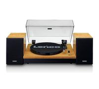 Lenco LS300WD Tocadiscos Vinilo con Altavoces - Bluetooth- Discos de Vinilo - Contrapeso Ajustable - Transmisión por Correa - MMC - RCA - Parada automática - Tapa Antipolvo - Madera