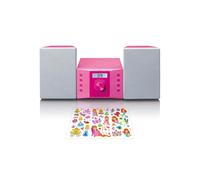 Lenco MC-013PK - Sistema HiFi con radio FM y reproductor de CD - Rosa