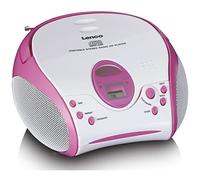 Lenco, Boombox CD/FM modelo SCD-24 Kids con pantalla LCD y antena telescópica