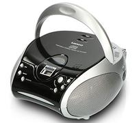Radio portátil SCD-24 con reproductor de CD (negro/plateado) - LENCO