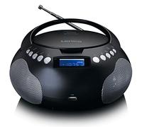 Lenco SCD-331 - Radio CD portátil, Bluetooth, Pantalla LCD, Color Negro