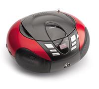 Lenco SCD-37 - Reproductor de CD para niños (2 x 1,5 W RMS), Color Rojo