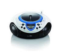 Lenco SCD-38 USB Azul - Radio FM portátil con reproductor de CD/MP3 - Entrada USB - Entrada AUX - Azul