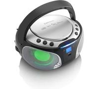 Lenco Radio CD Portátil Scd-550Rd Color Rojo, Bluetooth, USB, Radio FM