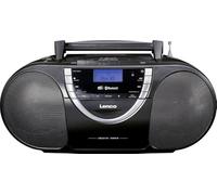 Lenco SCD 6900 Radio portátil Dab+ - Bluetooth - Radio FM - Boombox con Reproductor de CD/MP3 - Placa de Casete - Entrada USB - Entrada AUX - Conector para Auriculares de 3,5 mm - Negro, Normal