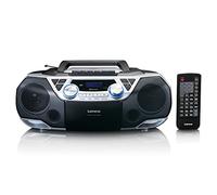 Lenco SCD-720 - Boombox Dab+ - Bluetooth 5.0 - Toploader CD/MP3 - Placa de Casete - Radio FM - Puerto USB - 2 x 6 W RMS - Bass Reflex - Mando a Distancia - Plata