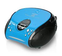 Lenco SCD24 - Reproductor de CD para niños (2 x 1,5 W, RMS y batería), Color Azul