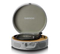 Lenco Tocadiscos LS-66 - Recepción y transmisión Bluetooth®, 2 altavoces integrados, extractor magnético AT3600, transmisión por correa, parada automática, 33/45 rpm, conector RCA, carcasa de madera,