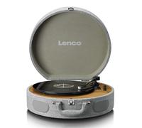 Lenco Tocadiscos LS-66 - Recepción y transmisión Bluetooth®, 2 altavoces integrados, extractor magnético AT3600, transmisión por correa, parada automática, 33/45 rpm, conector RCA, carcasa de madera,