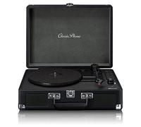 Lenco TT-115BK - Tocadiscos Bluetooth, Altavoces Integrados, Estuche Giradiscos Portátil Compacto, USB, AUX, Adaptador 45RPM, Negro
