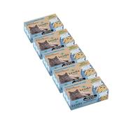 Lenda Foodie Cat - Pack 5 x 120gr Comida Humeda para Gatos Natural - Troncos de Caballa - Adultos Jovenes y Senior - Alimento para Gatos Esterilizados en Caldo - Hipoalergenica y Sin Cereales