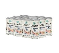 Lenda - Pack 12 x 400g Comida Humeda de Gatos Premium - Pollo con Buey y Arándanos - Comida Blanda para Gatos sin Gluten - con Malta y Multivitaminas (A D E y Taurina)