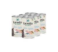 Lenda - Pack 6 x 400g Comida Humeda de Gatos Premium - Cerdo con Pavo y Arandanos - Comida Blanda para Gatos sin Gluten ni Grano - con Glucosamina y Condroprotectores - con Malta y Multivitaminas