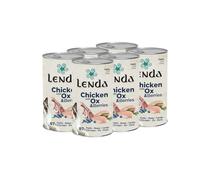 Lenda - Pack 6 x 400g Comida Humeda de Gatos Premium - Pollo con Buey y Arándanos - Comida Blanda para Gatos sin Gluten - con Malta y Multivitaminas (A D E y Taurina)