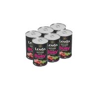 Lenda Pack 6 x 400gr Comida Húmeda Hipoalergenica para Perros Jovenes y Adultos - Buey con Guisantes - Alimento Completo y Natural para Todas Las Razas - Sin Cereales con Condroprotectores
