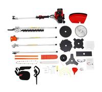 LENDISIY Desbrozadora de gasolina de 52 cc con motor de 2 tiempos, multiherramienta para jardín, cortasetos, podadora, motosierra, barras de extensión, bolsa de herramientas, correa de transporte