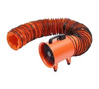 LENDISIY Ventilador axial industrial, portátil, 2580 m³/h, diámetro de 250 mm, ventilador axial con manguera de PVC de 10 m, ventilador de tubo axial, ventilador de tubo de 2580 m³/h