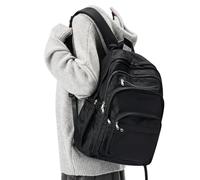 Lendolk Mochilas Escolares Adolescentes de Gran Capacidad Negro, Mochila para Portátil con Múltiples Bolsillos Impermeable, Mochila Instituto Universidad Chica Chico