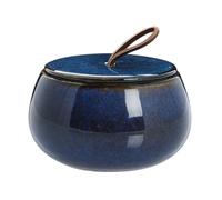 Lene Bjerre Bote con tapa Amera blue Ø11.5 cm
