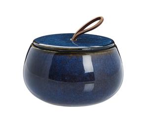 Lene Bjerre Bote con tapa Amera blue Ø11.5 cm