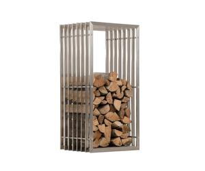 Leñero irving de acero inoxidable metal acero inoxidable 40x50x100 cm