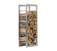 Leñero keri en acero inoxidable metal acero inoxidable 25x60x100 cm