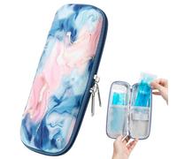 Leng Ke - Estuche de viaje de insulina mejorado, enfriador de diabetes EVA aprobado por la TSA, con 2 paquetes de hielo, enfriador portátil de medicamentos para bolígrafo de insulina (rosa)
