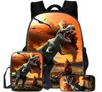 Lengender - Mochila para niños, bolsa de escuela primaria con bolsa para comer, kit de lápices, conjuntos de bolsas escolares para niños, a, 46*30*18cm