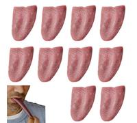Lengua Falsa | Broma Halloween Lengua Postiza,10 Piezas Bromas Asquerosas Accesorios Magia para Fiestas Carnaval Decoración Comedia Teatro