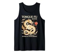 Lengua Sarcástica Fu Maestro Dragón Criatura Mítica Dicho Camiseta sin Mangas