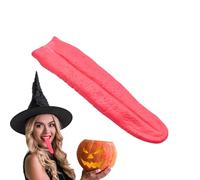 Lengua sintética de goma larga lengua de goma | Accesorio artificial, lengua artificial, aterradora, para Halloween, bromas, bromas, fiestas, peces de abril.