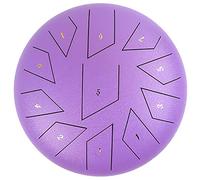Lengua Tambor De Acero De 12 Pulgadas 13 Notas Instrumentos De Percusión, Lengua De Tambor For Niños Y Adultos Yoga Meditación Tambor Musical Educación Mente Curación (Color : Purple)