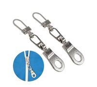 Lengüeta de Metal de Cremallera para Reparar, Paquete de 2 Reemplazo Plato de Lengüeta, Deslizador para Abrigo, Maleta, Bolsa, Jeans, Accesorio de Costura, Colgante de Reparación de Zipper, Lengüeta