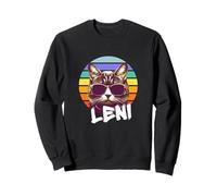 LENI - Bonito nombre de niña con un gato genial Sudadera