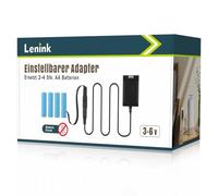 Lenink - Adaptador de batería ajustable de 3 a 6 V, reemplazo de batería para 2 - 4 pilas AA para timbre de cámara, estación meteorológica RFID, reloj despertador, luz LED, decoración, etc. (1,8 m