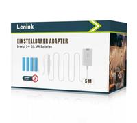 Lenink Adaptador de Corriente para Pilas AA Ajustable (2/3/4 AA), Eliminador de Pilas Ecológico para Termómetro, Estación Meteorológica, Timbre Inalámbrico, Despertador, Luz LED