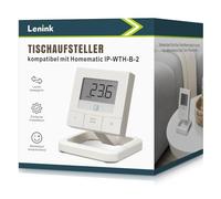 Lenink Soporte de mesa compatible con Homematic IP-WTH-B-2, montaje en pared Smart Home, termostato de escritorio, 154666A0 (sin termostato)