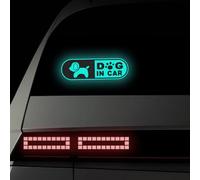 Leniutor 1 calcomanía reflectante de alta intensidad con diseño de perro en el coche, vinilo impermeable para conducción nocturna, ventanas traseras y laterales (verde menta)