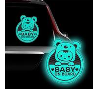 Leniutor Calcomanía de bebé a bordo para autos, lindo koala reflectante de alta intensidad, vinilo impermeable para niños, señal de seguridad para parachoques de ventana de automóvil, 6 x 7 pulgadas