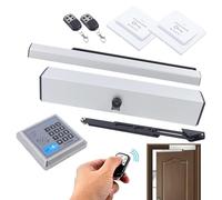 LENJKYYO Accionamiento automático de puerta de 50 W, abridor de puerta eléctrico y cierre de hasta 100 kg para puertas batientes, cierrapuertas basculantes, motor de puerta basculante, manual