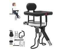 LENJKYYO Asiento infantil delantero para bicicleta, asiento de bicicleta infantil ajustable con barra de protección y reposapiés, asiento de bicicleta para niños de 1 a 5 años, para bicicletas de