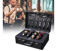 LENJKYYO Begoniape - Bolsa de viaje para peluquería, organizador de viaje, maleta con cerradura, maletín de herramientas, gran capacidad, color negro