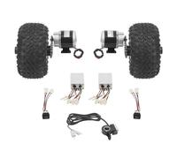 LENJKYYO Juego de conversión de carro eléctrico 350 W 36 V 10 pulgadas doble rueda para bicicleta eléctrica de playa, capacidad de carga de 200 kg, juego de ruedas para carrito eléctrico para