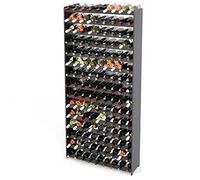 Lenmar Serie RW - Botellero de Madera para Botellas, Color Antracita, RW-3-135, 198 x 92 x 26,5, 16 Unidades, para 135 Botellas, Vino