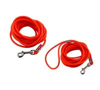 LENNIE Línea de adiestramiento Easycare® 6 mm Redondo, 15 Metros, Naranja neón, con Lazo de Mano (Impermeable y fácil de Limpiar)