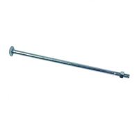 Lennie, perno cabeza cuadrada + tuerca, zinc blanco, 16 x 350, montaje de madera, acabado cincado blanco, acero estándar NFE 27341, tipo cabeza cuadrada, se vende por unidad