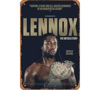Lennox Lewis: The Untold Story (2020) - Placa de metal para decoración de pared, 20,3 x 30,5 cm